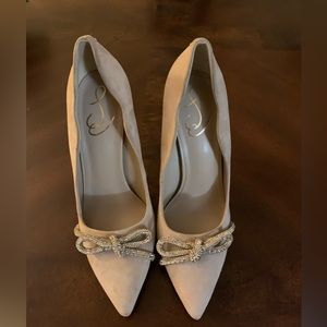 Champagne suede heels by Sam Edelman size 10